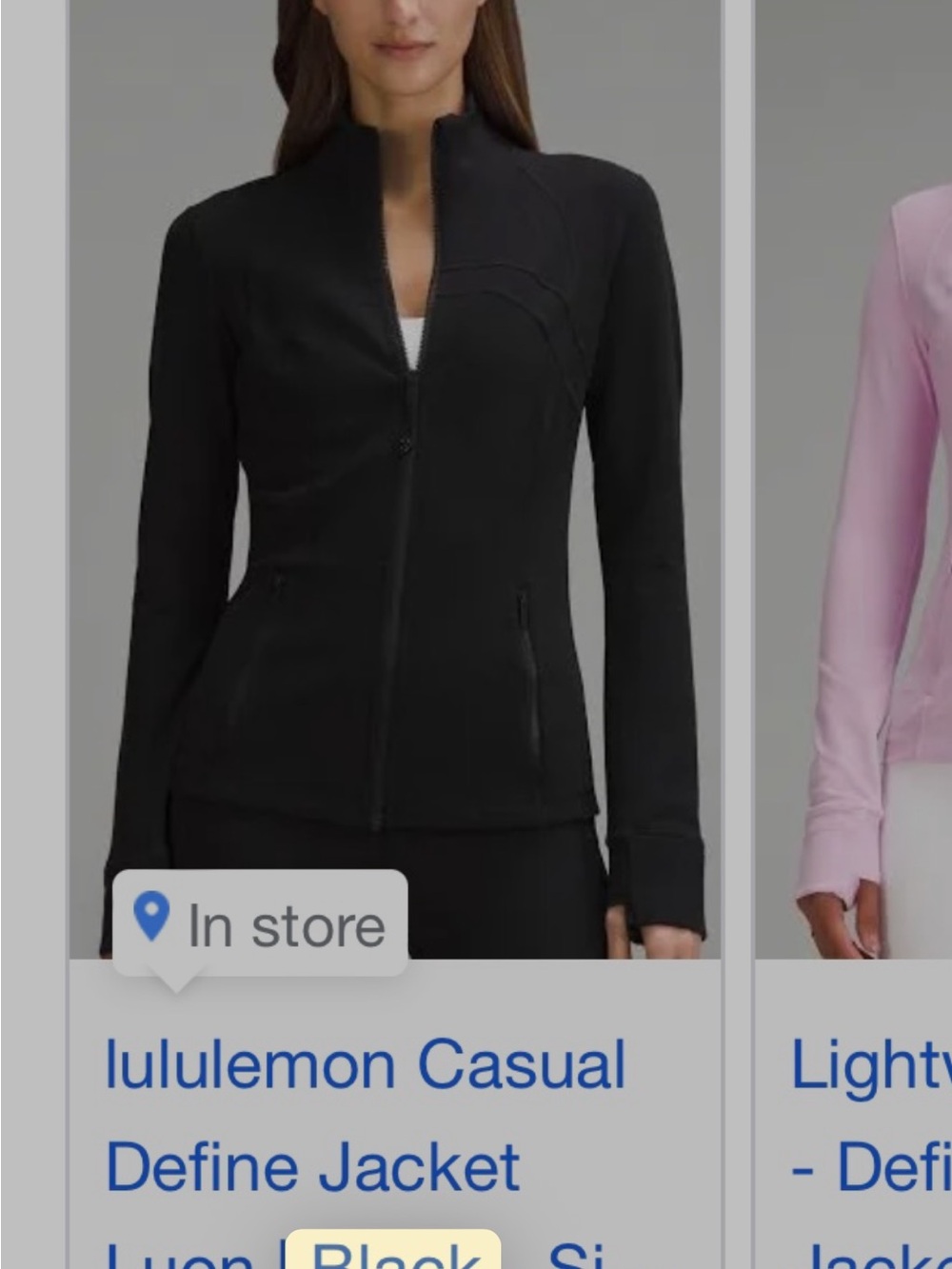 lululemon athletica Black Slim Zip Blazer Jacket